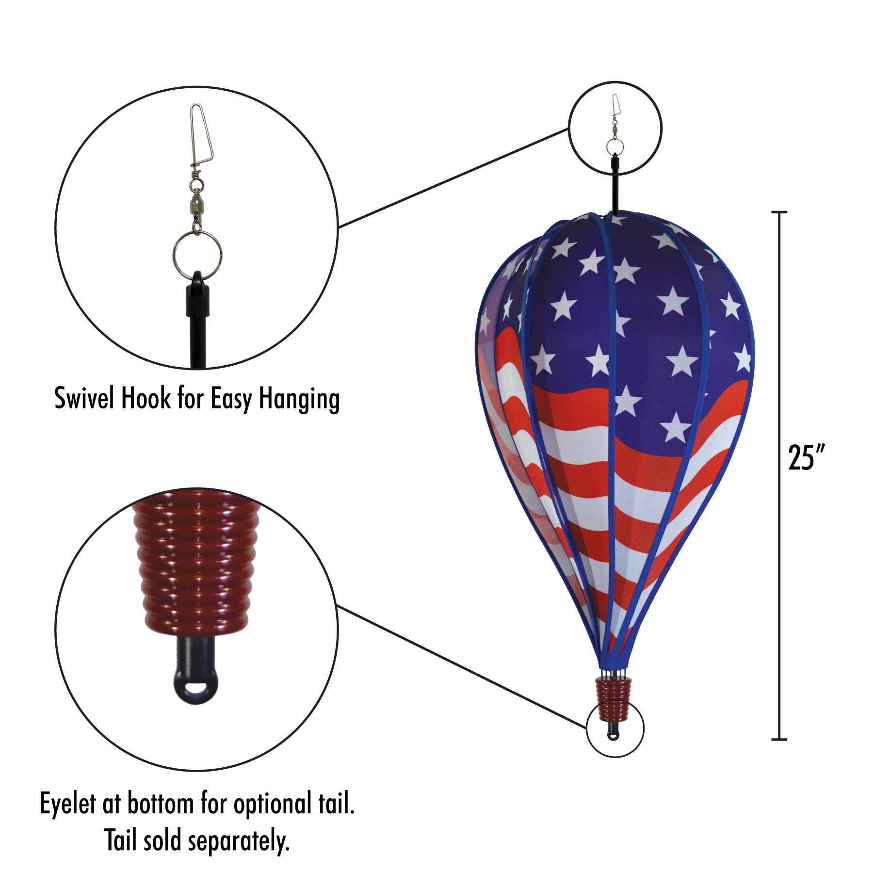Amazon.com: In the Breeze 0990 USA Flag 10-Panel Hot Air Balloon